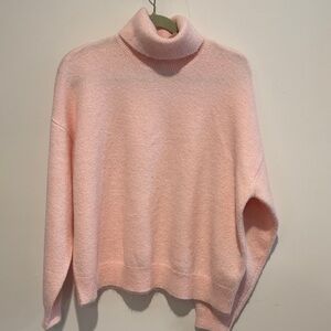 Elegant Pink Turtleneck Sweater